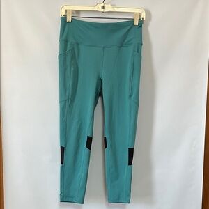 RIse By LULAROE  Women's Teal and Black Athletic Leggings Size M